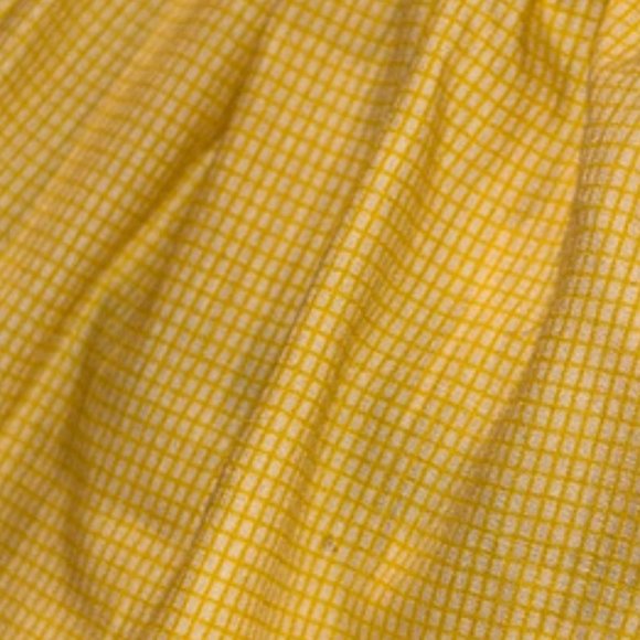 Vintage Hand Made yellow gingham check plaid cotton gathered neck baby d… - Picture 3 of 3